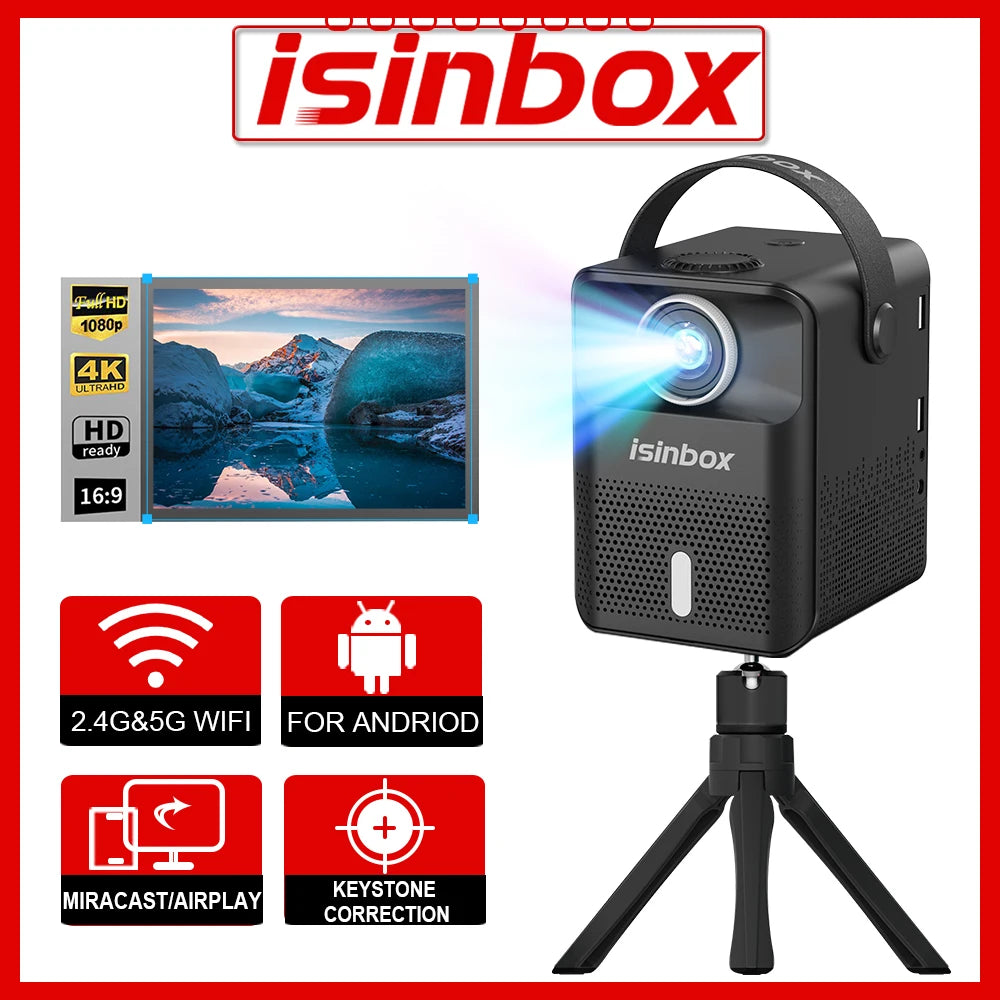 ISINBOX™  X8 Mini Portable Projector With Android