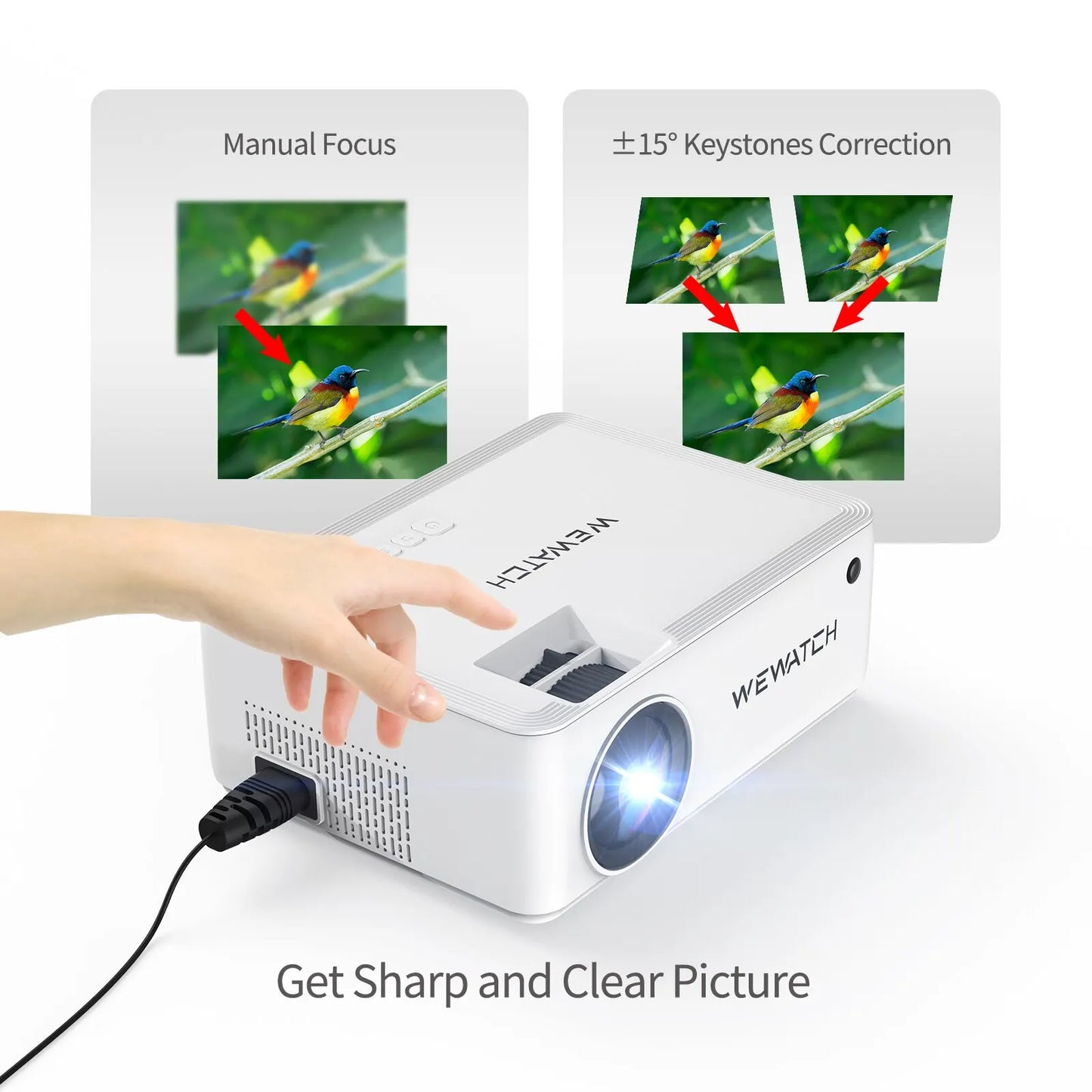 WEWATCH™ V10 LED Portable Projector HD 1080P Home Theater