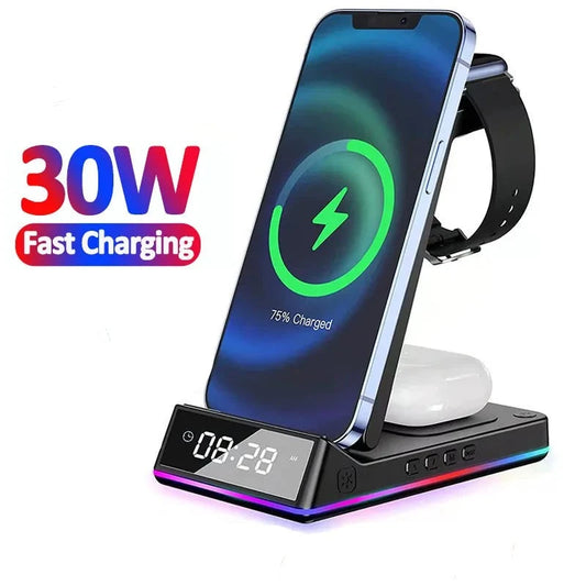 Foldable Wireless Fast Charger Stand with RGB Light